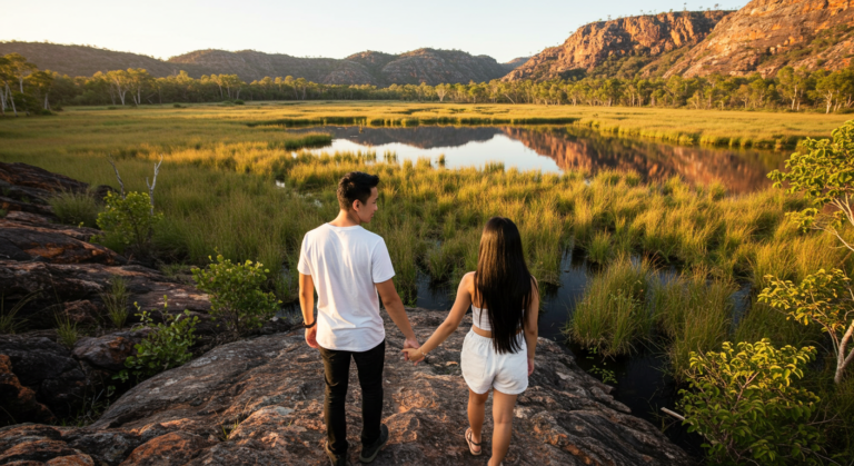 Wetlands and tropical landscape in Kakadu, Australia